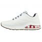 Men's White Skechers Uno 2 Trainers, with flexible rubber traction outsole from O'Neills.