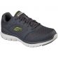 charcoal Skechers men's runners with a smooth action leather upper from O'Neills