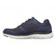 Navy Skechers men's runners with a smooth action leather upper from O'Neills