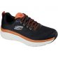 black and orange Skechers men's trainers with a roomy comfort fit from O'Neills