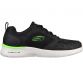 black and green Skecher's men's runners with a memory foam insole from O'Neills