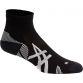 Black ASICS men's cushioning 2 pack socks with cushioning in the heel from O'Neills