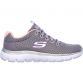 grey and pink Skechers Kids' trainers in a versatile sporty style from O'Neills