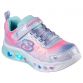 Kids' Purple Skechers Flutter Heart Lights - Simply Love PS Trainers, with on/off light switch from O'Neills.