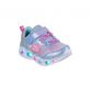 Multi coloured Skechers Kids' Heart Lights, with Hook and loop strap with on/off light switch from o'neills.
