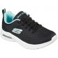 black Skechers kids' runners with a visible air-cushioned midsole from O'Neills