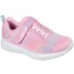 pink and purple Skechers kids' trainers in a slip on stretch laced fashion sneaker design from O'Neills