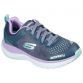 kid's Skechers Lace Up Waterproof Trainers With S logo grey and purple from O'Neills.