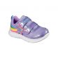 Purple Skechers Infant Comfy Flex Starry Skies trainers featuring a sequin embellishment with a glitter finish from O'Neills