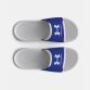Kids' grey and blue Under Armour sliders from O'Neills.