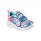 Blue Kid's Skechers Twisty Brights - Wingin' It Infant Trainers feature a glitter design and a cushioned insole from O'Neills