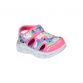 Kids' Pink Skechers Kids' Heart Lights - Cutie Clouds Infant Sandals, with a flexible rubber traction outsole from O'Neills.