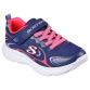 Navy / Pink Skechers Kids' Wavy Lites, that are Machine washable from o'neills.