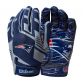 Navy and Grey Wilson NFL New England Patriots gloves with stretch materials from O'Neills.
