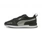 Black and Silver Puma trainers with synthetic leather upper from O'Neills.