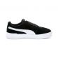 black and white Puma women's sport style shoes with a lace closure and suede upper from O'Neills