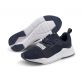 navy and white Puma kids' laced runners with a mesh upper and thin rubber outsole from O'Neills