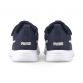 Kid's Puma Lace-Up Trainers with Velcro Strap Navy and White from O'Neills.