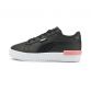 black, pink and silver Puma kids' laced sport style shoes with a rubber midsole from O'Neills
