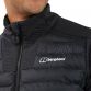Black Men's Berghaus Hottar Hybrid Insulated jacket with white Berghaus logo on left chest from O'Neills.