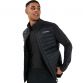 Black Men's Berghaus Hottar Hybrid Insulated jacket with padded core and knit sleeves from O'Neills.