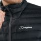 Black men's Berghaus Seral Insulated Jacket with high collar and silver logo from O'Neills.