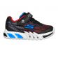 Black / Red / Blue Skechers Kids' Flex-Glow Elite with Stretch-lace front with hook-and-loop instep strap from o'neills.