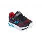 Black / Red / Blue Skechers Kids' Flex-Glow Elite with Stretch-lace front with hook-and-loop instep strap from o'neills.