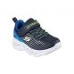Kids' Skechers Lace Up Trainers With Velcro Strap and Light Up Midsole Navy and Blue from O'Neills.