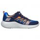 Navy / Orange Skechers Kids' Bounder with Stretch laces with hook and loop instep strap from o'neills.