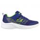 Kids' Skechers Lace Up Trainers With Velcro Strap Navy white and lime from O'Neills.