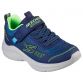 Kids' Skechers Lace Up Water Repellent Trainers With Velcro Strap Navy white and lime from O'Neills.