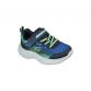 navy and green Skechers kids' runners in a lightweight slip-on style from O'Neills