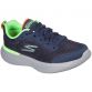 Navy and Lime Skechers with engineered mesh upper with a lace up front from O'Neills.