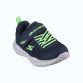 Kids' Skechers Lace Up Trainers with Velcro strap and S logo Navy and Lime from O'Neills.
