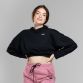 Women's Avelina Cropped Hooded Top Black