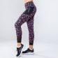 Black / Pink women’s mesh gym leggings with side pockets by O’Neills.