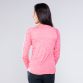 Pink women's long sleeve top with shaped waist and reflective logo by O’Neills.