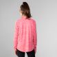 Pink girls half zip midlayer top with shaped waist and reflective logo by O’Neills.