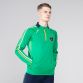 Green Men’s Ohio Éire Brushed Half Zip Top with Éire crest and zip pockets by O’Neills.