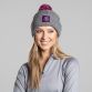 
Grey and pink Dublin GAA Ruby Bobble Hat Grey with county crest by O’Neills.
