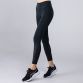 Women's black high waist workout leggings with mesh panels on lower leg and white O’Neills branding by O’Neills.