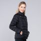Black Women’s Lightweight Padded Coat with zip pockets by O’Neills.