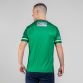 Green Fermanagh GAA Home Jersey 2024 with pinstripe design and Tracey concrete sponor logo on the chest by O’Neills.