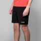 Black Men's Fleece Shorts with drawstring waist and side pockets by O'Neills.