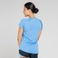 Women’s Blue v-neck t-shirt with shaped waist and curved hem by O’Neills