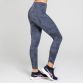 Marine / Silver women’s gym leggings with phone pockets and smoke print by O’Neills