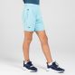 Blue Kids’ Adapt training shorts with zip pockets by O’Neills. 