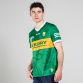 Green/Yellow Men's GAA Kerry Home Jersey 2022, with 3 stripe detail on sleeves by O'Neills. 