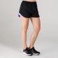 Black / Purple Women's Skylar Shorts with drawstring by O'Neills.
